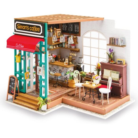 Robotime Rolife DIY Miniature House Simon's Coffee Shop - Picture 1 of 4